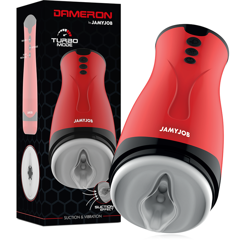 JAMYJOB - MASTURBADOR DAMERON DE SUCÇÃO E VIBRAÇÃO - VIBRA24 SEXSHOP