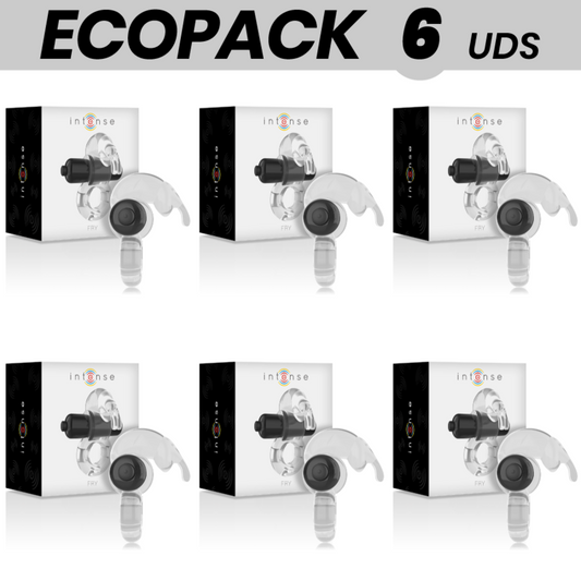 ECOPACK 6 UNIDADES - INTENSE ANEL VIBRADOR TRANSPARENTE FRITURA INTENSA - VIBRA24 SEXSHOP