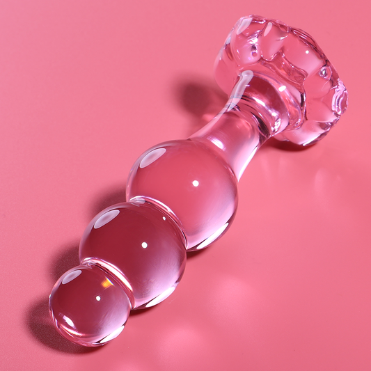 NEBULA SERIES BY IBIZA - MODELO 1 PLUG ANAL VIDRO BOROSILICADO ROSA 10.5 CM -O- 3 CM - VIBRA24 SEXSHOP