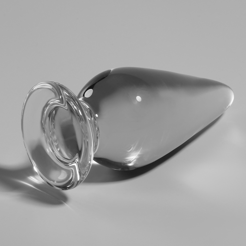 NEBULA SERIES BY IBIZA - MODELO 4 ANAL PLUG VIDRO BOROSILICADO TRANSPARENTE 11 CM -O- 5 CM - VIBRA24 SEXSHOP