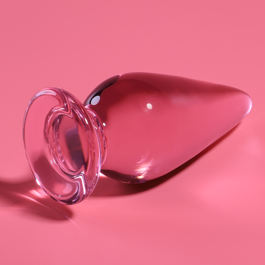 NEBULA SERIES BY IBIZA - MODELO 4 ANAL PLUG VIDRO BOROSILICADO ROSA 11 CM -O- 5 CM - VIBRA24 SEXSHOP