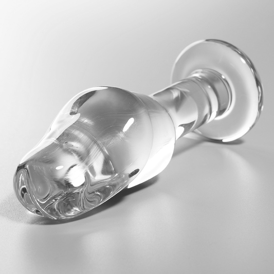 NEBULA SERIES BY IBIZA - MODELO 6 ANAL PLUG VIDRO BOROSILICADO TRANSPARENTE 12.5 CM -O- 4 CM - VIBRA24 SEXSHOP