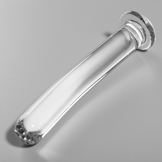 NEBULA SERIES BY IBIZA - MODELO 9 DILDO VIDRO BOROSILICADO TRANSPARENTE 15.5 CM -O- 2.5 CM - VIBRA24 SEXSHOP
