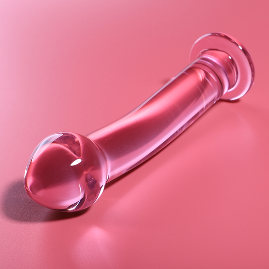 NEBULA SERIES BY IBIZA - MODELO 11 DILDO VIDRO BOROSILICADO ROSA 16 CM -O- 3 CM - VIBRA24 SEXSHOP
