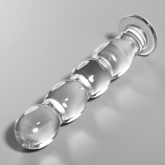 NEBULA SERIES BY IBIZA - MODELO 10 DILDO VIDRO BOROSILICADO TRANSPARENTE 16.5 CM -O- 3.5 CM - VIBRA24 SEXSHOP