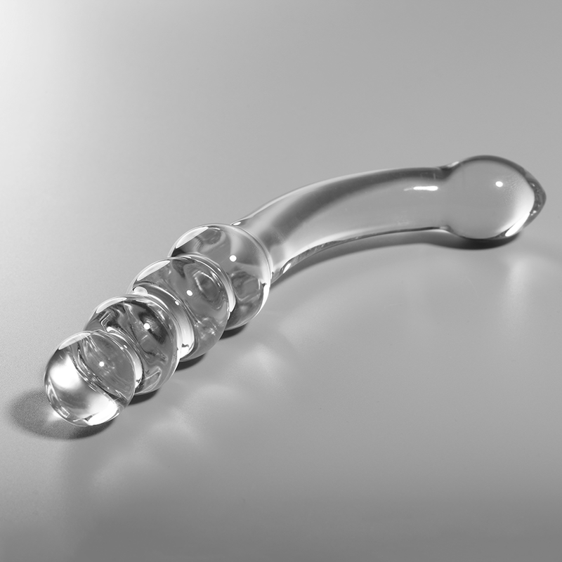 NEBULA SERIES BY IBIZA - MODELO 14 DILDO VIDRO BOROSILICADO TRANSPARENTE 18.5 CM -O- 3 CM - VIBRA24 SEXSHOP