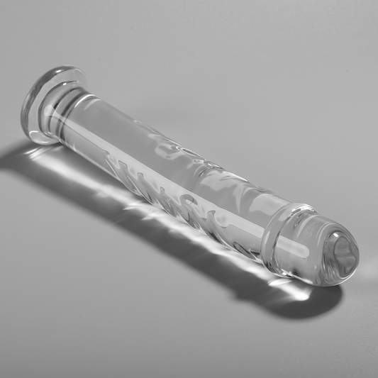 NEBULA SERIES BY IBIZA - MODELO 16 DILDO VIDRO BOROSILICADO TRANSPARENTE 18.5 CM -O- 3 CM - VIBRA24 SEXSHOP