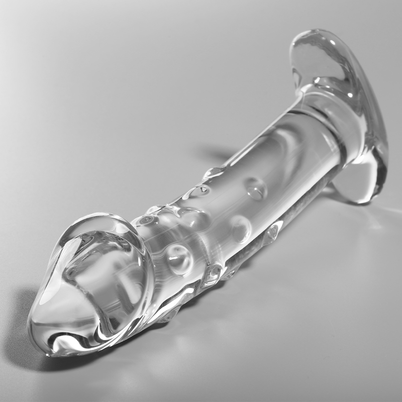 NEBULA SERIES BY IBIZA - MODELO 19 DILDO VIDRO BOROSILICADO TRANSPARENTE 18.5 CM -O- 4 CM - VIBRA24 SEXSHOP
