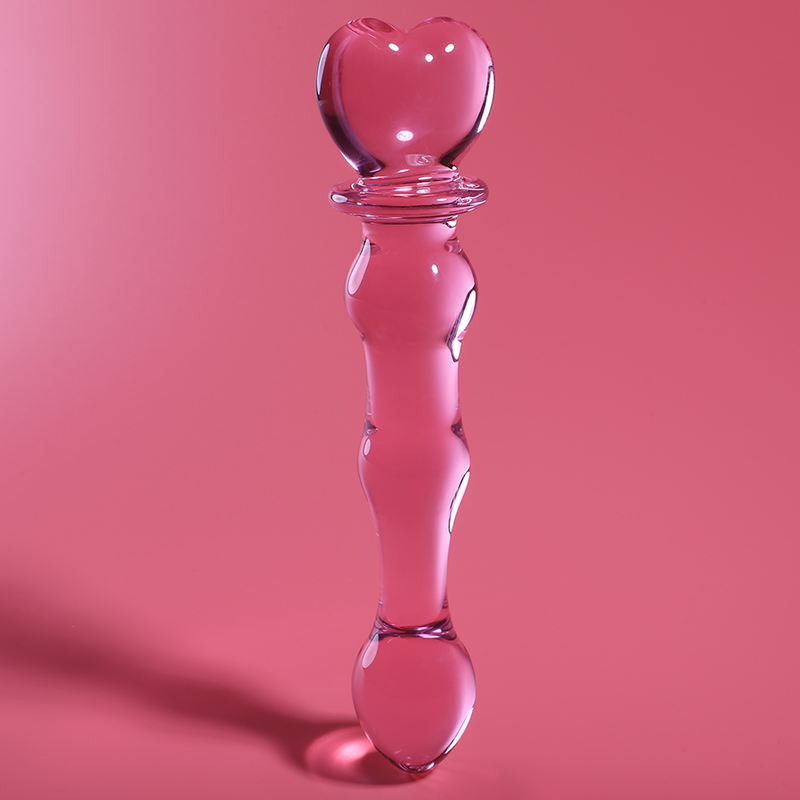 NEBULA SERIES BY IBIZA - MODELO 21 DILDO VIDRO BOROSILICADO ROSA 20.5 CM -O- 3.5 CM - VIBRA24 SEXSHOP