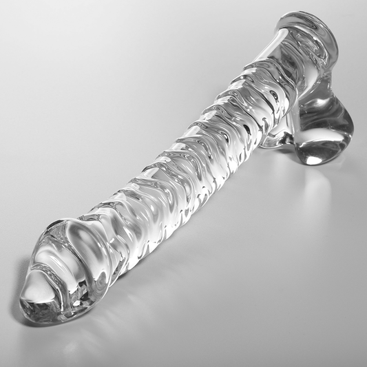 NEBULA SERIES BY IBIZA - MODELO 23 DILDO VIDRO BOROSILICADO TRANSPARENTE 21.5 CM -O- 4 CM - VIBRA24 SEXSHOP