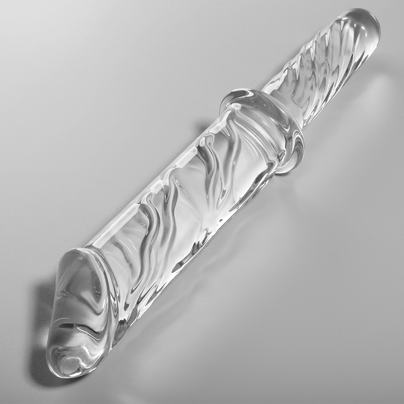 NEBULA SERIES BY IBIZA - MODELO 24 DILDO VIDRO BOROSILICADO TRANSPARENTE 28.5 CM -O- 5 CM - VIBRA24 SEXSHOP