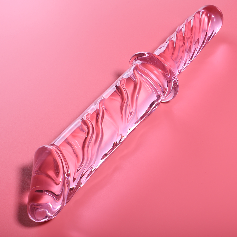 NEBULA SERIES BY IBIZA - MODELO 24 DILDO VIDRO BOROSILICADO ROSA 28.5 CM -O- 5 CM - VIBRA24 SEXSHOP