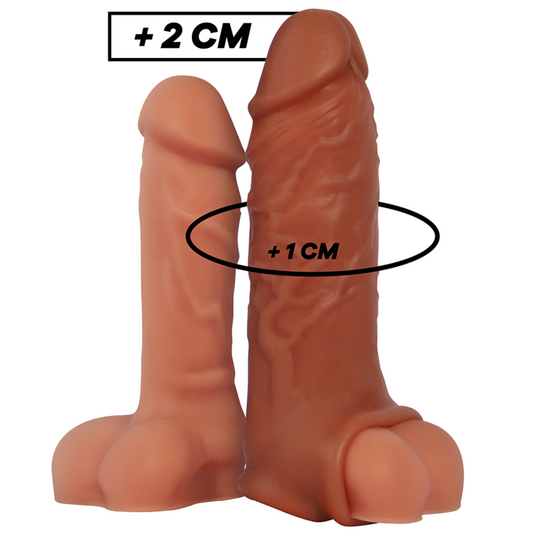 VIRILXL - EXTENSÃO DE PÊNIS DE SILICONE LÍQUIDO V9 MARROM - VIBRA24 SEXSHOP