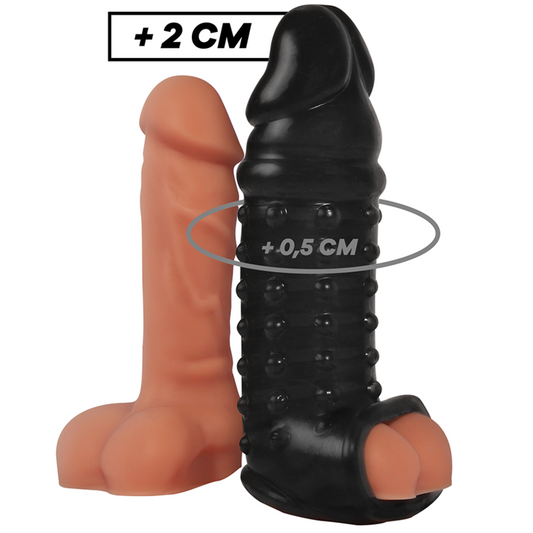 VIRILXL - EXTENSÃO E BAINHA DO PÉNIS V11 PRETA - VIBRA24 SEXSHOP