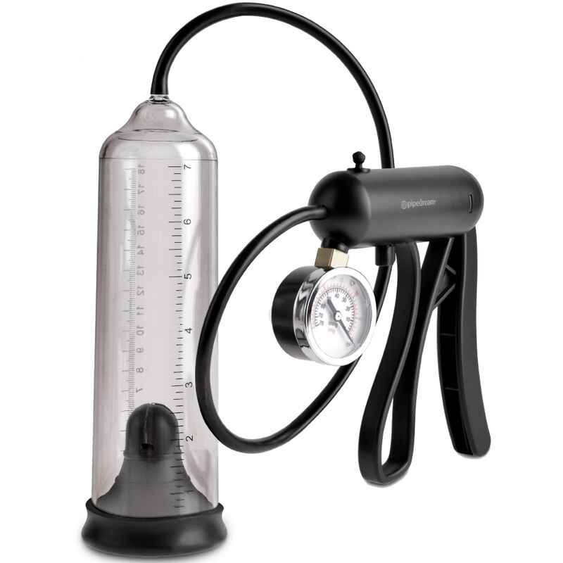PUMP WORX - BOMBA DE POTÊNCIA PRO-GAUGE TRANSPARENTE - VIBRA24 SEXSHOP
