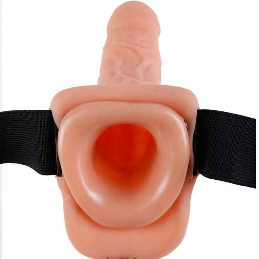 FETISH FANTASY SERIES - ARNÊS AJUSTVEL COM CONTROLE REMOTO PÊNIS REALISTA COM TESTÍCULOS 23 CM - VIBRA24 SEXSHOP