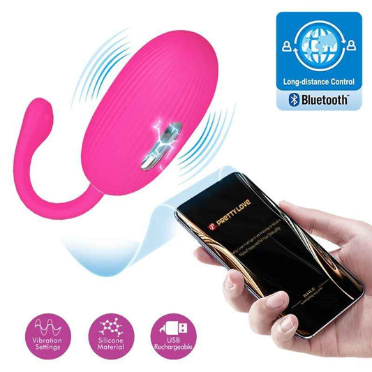 PRETTY LOVE - DOREEN OVO VIBRANTE RECARREGÁVEL MAGENTA CONTROLE REMOTO - VIBRA24 SEXSHOP