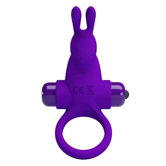 PRETTY LOVE - ANEL VIBRADOR I COELHO PARA PÊNIS ROXO - VIBRA24 SEXSHOP