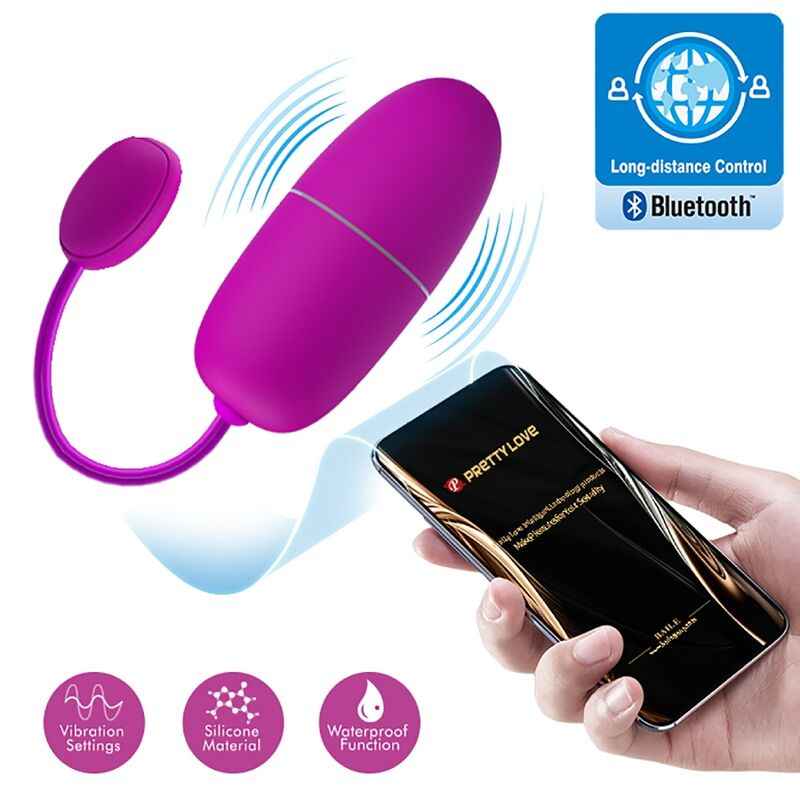 PRETTY LOVE - OVO VIBRANTE NINFA APP CONTROLADO ROXO - VIBRA24 SEXSHOP