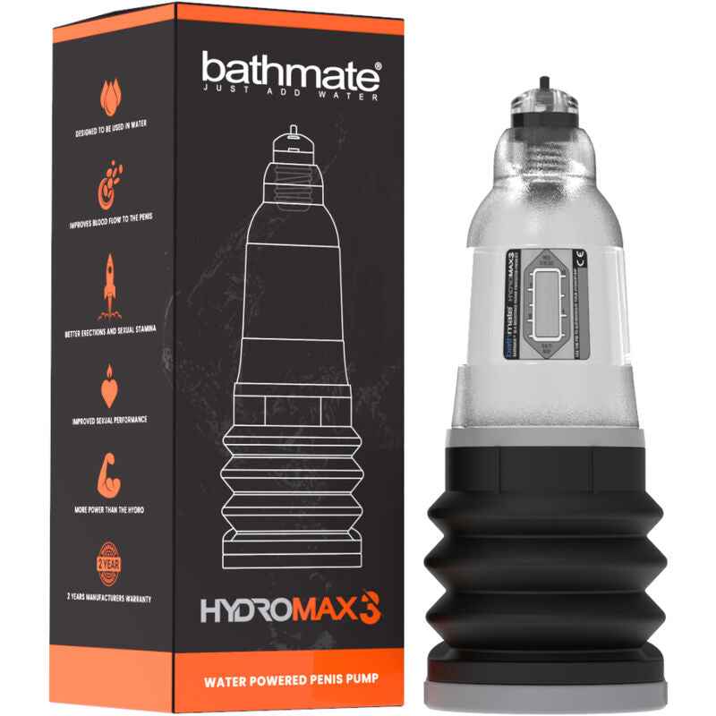 BATHMATE - HYDROMAX 3 TRANSPARENTE - VIBRA24 SEXSHOP