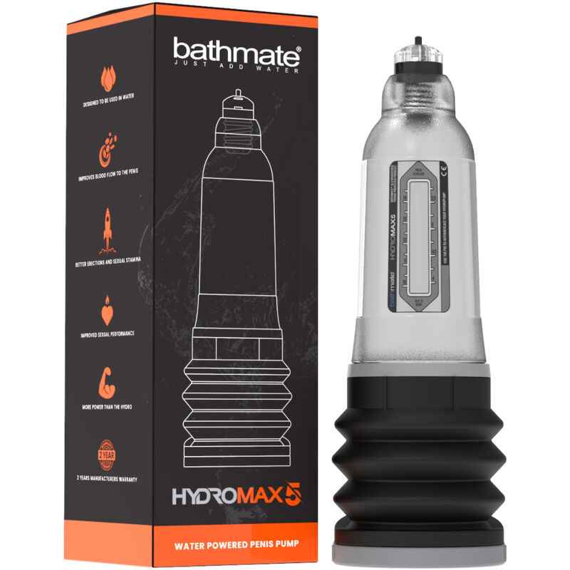 BATHMATE - HYDROMAX 5 TRANSPARENTE - VIBRA24 SEXSHOP