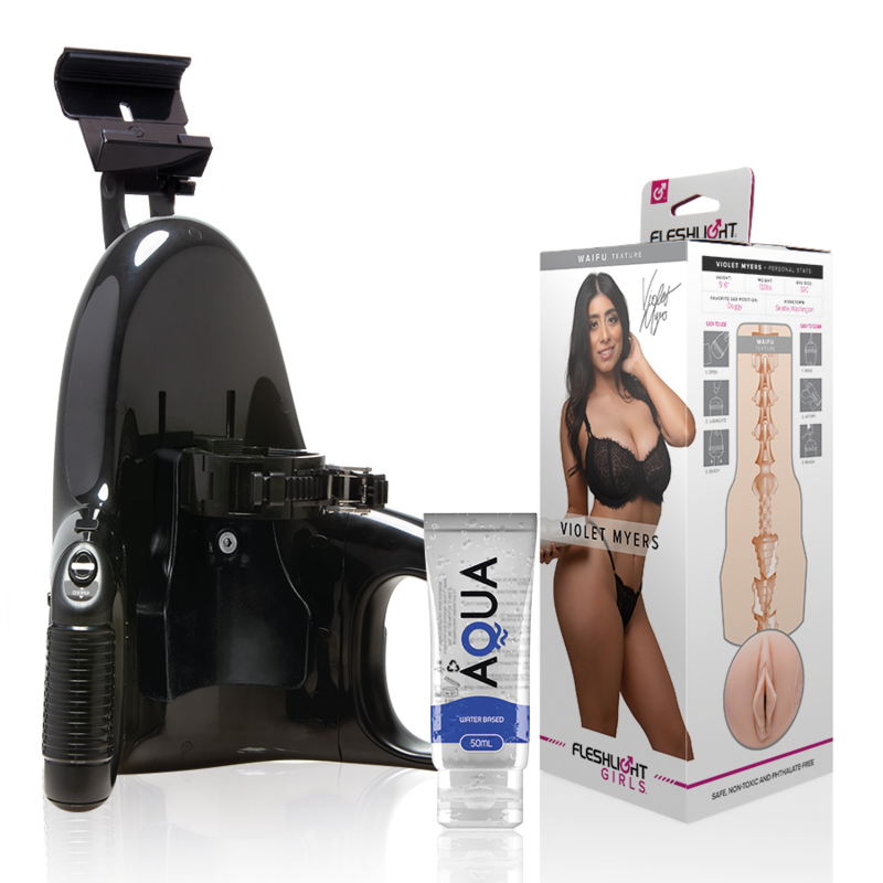 FLESHLIGHT - VIOLET MYERS WAIFU + LANÇAMENTO UNIVERSAL + LUBRIFICANTE AQUA QUALITY 50 ML - VIBRA24 SEXSHOP