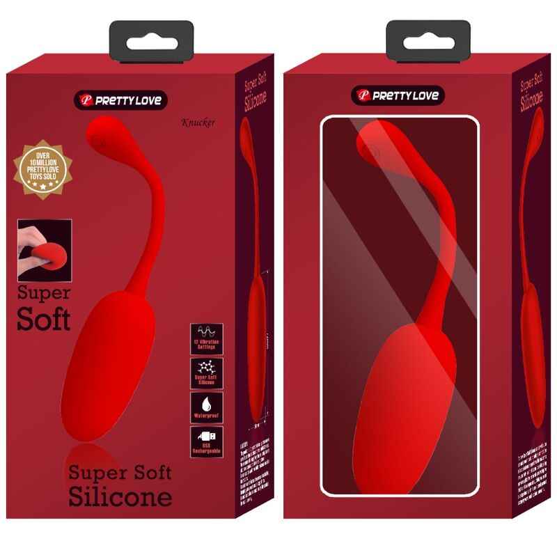 PRETTY LOVE - OVO VIBRATÓRIO RECARREGVEL KNUCKER VERMELHO - VIBRA24 SEXSHOP