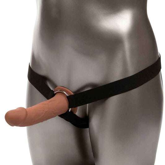 CALEXOTICS - PERFORMANCE MAXX LIFE-LIKE EXTENSION COM ARNÊS PELE MARROM - VIBRA24 SEXSHOP