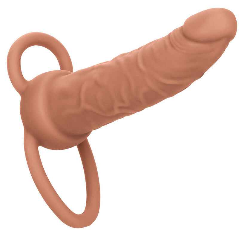 CALEXOTICS - PERFORMANCE MAXX RECARREGVEL DUPLO PENETRADOR PELE MARROM - VIBRA24 SEXSHOP