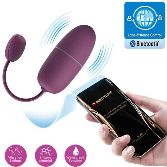 PRETTY LOVE - NYMPH OVO VIBRANTE APP CONTROLADO LILA - VIBRA24 SEXSHOP