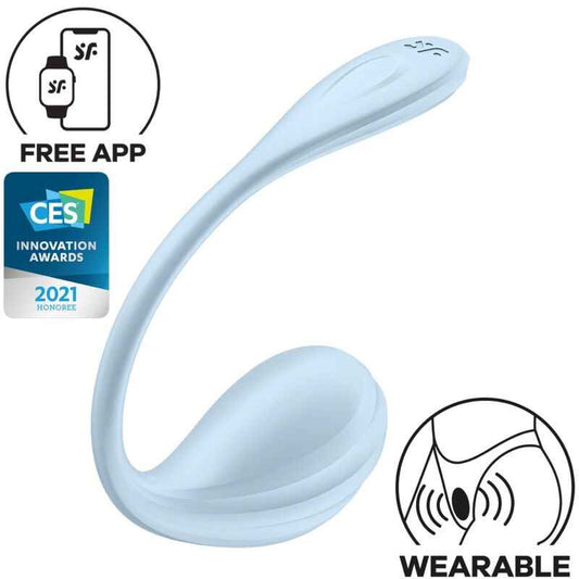 SATISFYER - ESTIMULADOR DE PONTO G DE PÉTALA LISA CÉU AZUL APLICATIVO GRATUITO - VIBRA24 SEXSHOP
