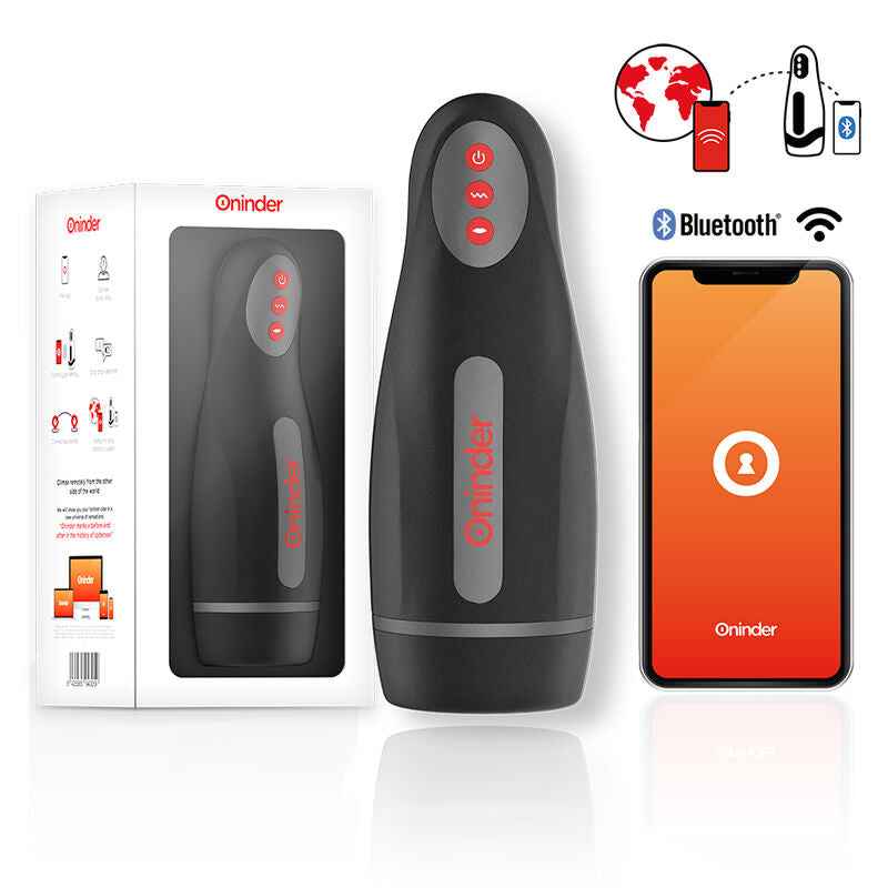 ONINDER - SEUL MASTURBADOR MASCULINO RECARREGÁVEL 10 VELOCIDADES - APLICATIVO GRATUITO - VIBRA24 SEXSHOP