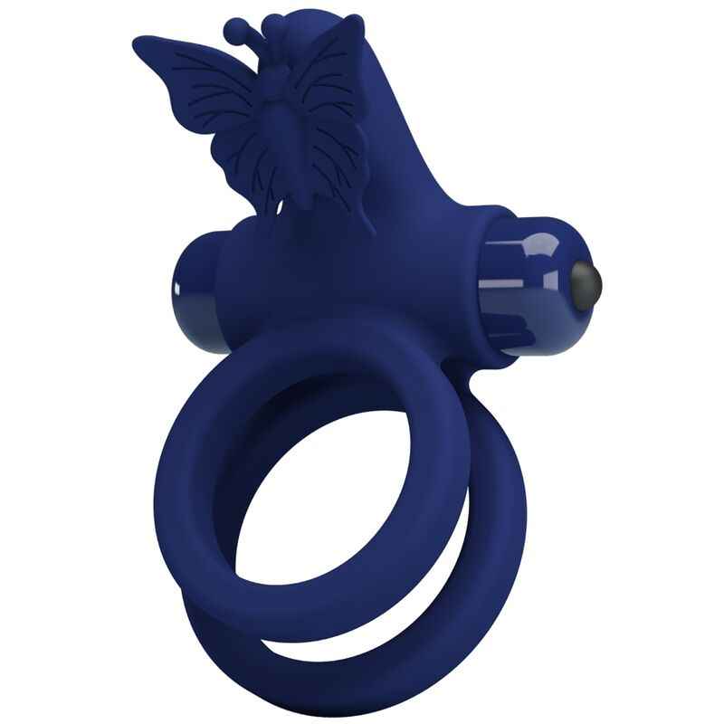 PRETTY LOVE - JAMELE ANEL DUPLO COM ESTIMULADOR DE VIBRAO E BORBOLETA AZUL - VIBRA24 SEXSHOP