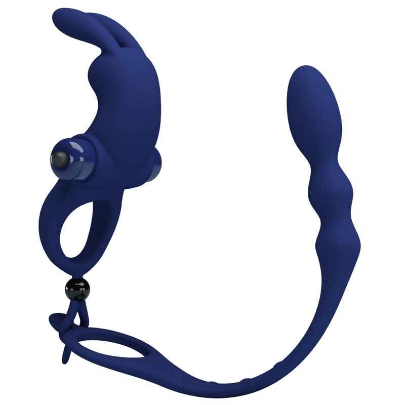 PRETTY LOVE - AYAD ANEL VIBRADOR COELHO COM PLUG AZUL - VIBRA24 SEXSHOP