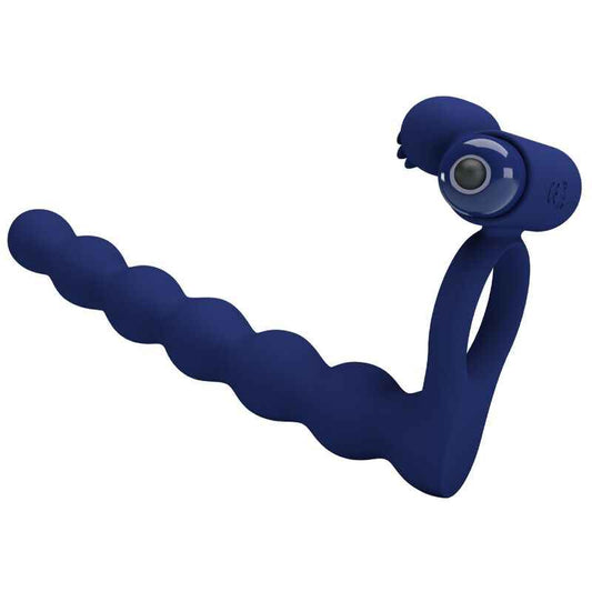 PRETTY LOVE - AJMAL ANEL VIBRADOR COM PLUG AZUL - VIBRA24 SEXSHOP