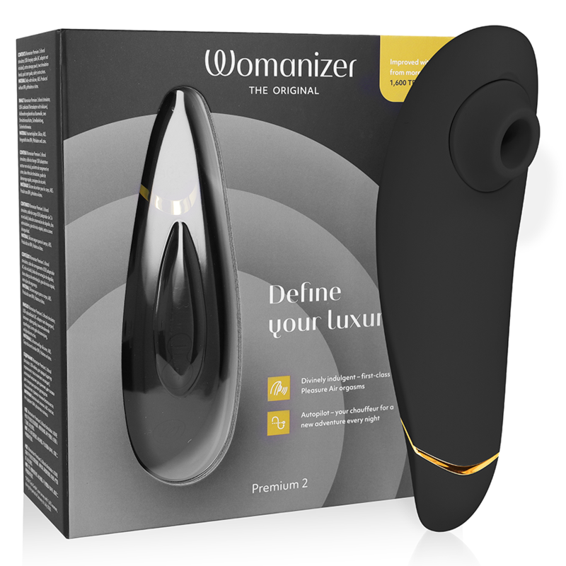WOMANIZER - Estimulador Clitorial Premium 2 Preto - VIBRA24 SEXSHOP