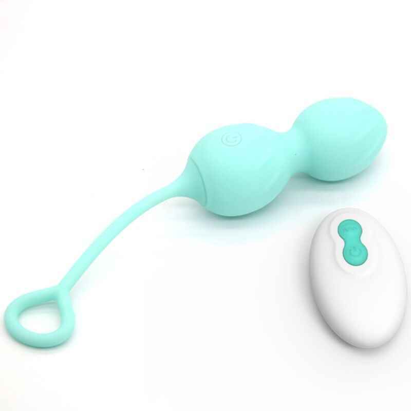 ARMONY - BLOSSOMS VAGINAL DUMBBELL VIBRAÇÃO CONTROLE REMOTO 10 VIBRAÇÕES VERDE - VIBRA24 SEXSHOP
