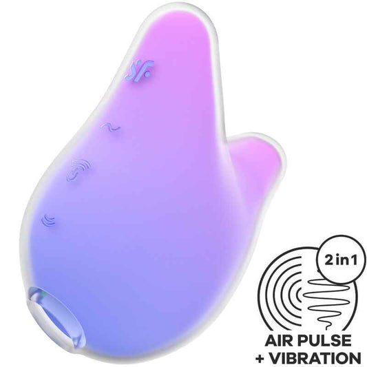 SATISFYER - MERMAID VIBES ESTIMULADOR E VIBRADOR VIOLETA E ROSA - VIBRA24 SEXSHOP