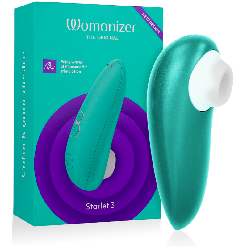 WOMANIZER - ESTIMULADOR CLITORIAL STARLET 3 TURQUESA - VIBRA24 SEXSHOP