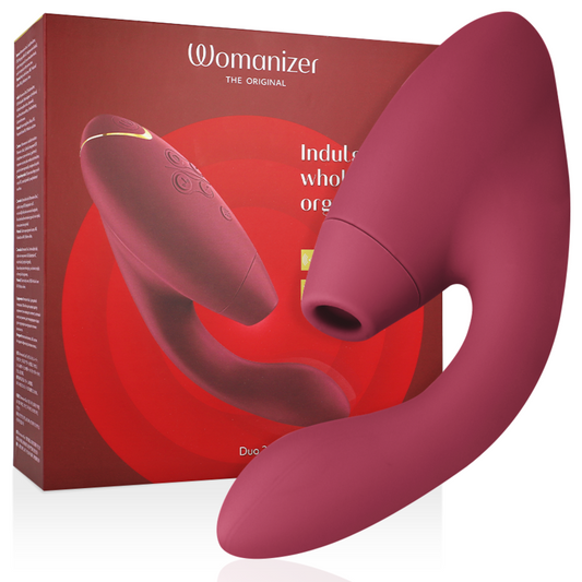 WOMANIZER - DUO 2 ESTIMULADOR BORDEAUX - VIBRA24 SEXSHOP
