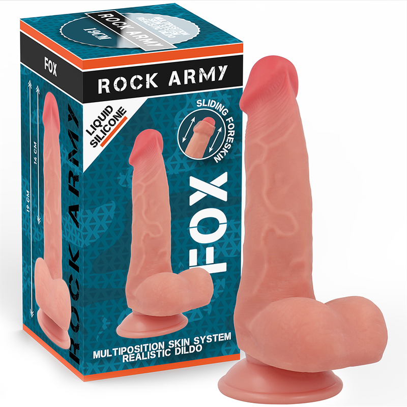 ROCKARMY - SILICONE LÍQUIDO FOX 19 CM -O- 3,2 CM - VIBRA24 SEXSHOP