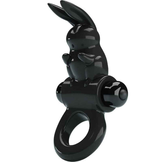 PRETTY LOVE - ANEL VIBRADOR COELHO ANEL EXCITANTE 10 VIBRAÇÕES PRETO - VIBRA24 SEXSHOP
