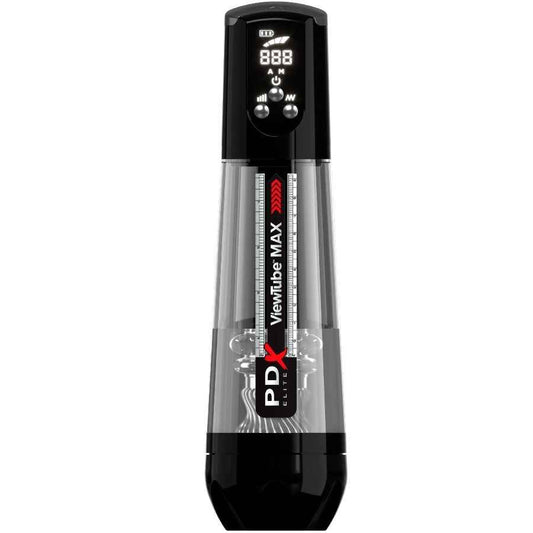 PDX ELITE - VIEWTUBE MAX VIEW MASTURNADOR AUTOMÁTICO COM SUCÇÃO TRANSPARENTE - VIBRA24 SEXSHOP