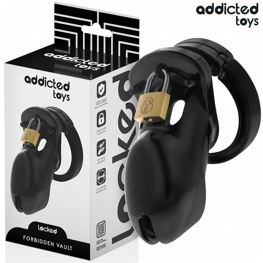 ADDICTED TOYS LOCKED - GAIOLA PARA PÊNIS FORBIDDEN VAULT 10 CM
