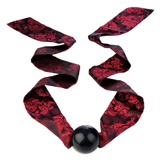 CALEXOTICS - SCANDAL MORDAÇA DE BOLA COM LAÇO PRETO/VERMELHO