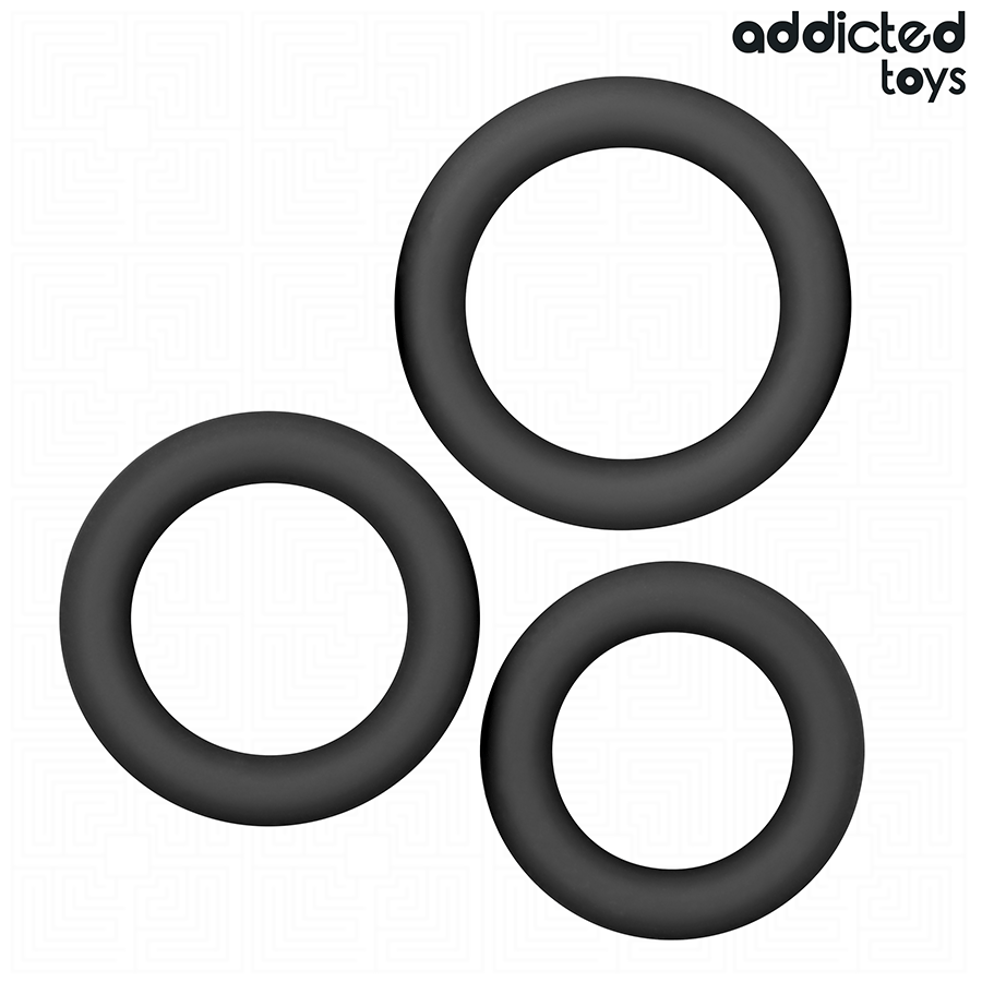 ADDICTED TOYS - CONJUNTO DE ANÉIS DE SILICONE MODELO 1 - VIBRA24 SEXSHOP