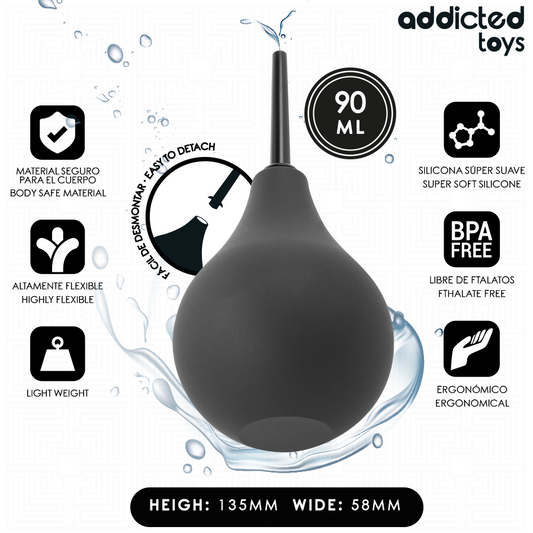 ADDICTED TOYS - LIMPADOR ANAL DE VIAGEM TAMANHO S 90 ML - VIBRA24 SEXSHOP