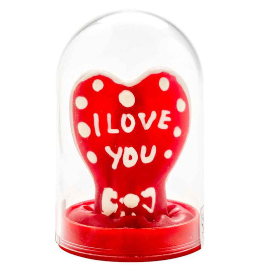 CONDOMERIE - PRESERVATIVOS NOVIDADES PINTADOS À MÃO CORAÇÃO - EU TE AMO MODELO 1