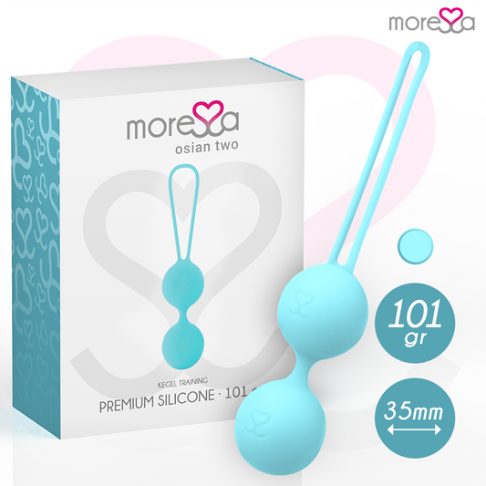 MORESSA - OSIAN DOIS SILICONE TURQUESA PREMIUM - VIBRA24 SEXSHOP