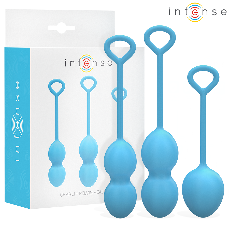INTENSE - KIT CHARLI KEGEL BALL AZUL - VIBRA24 SEXSHOP